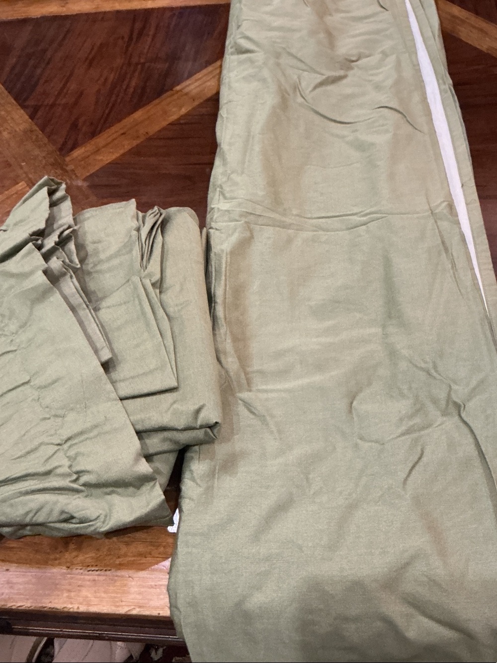 Bundle/pair of two(2) Spiegel Light Green Curtains Drapes